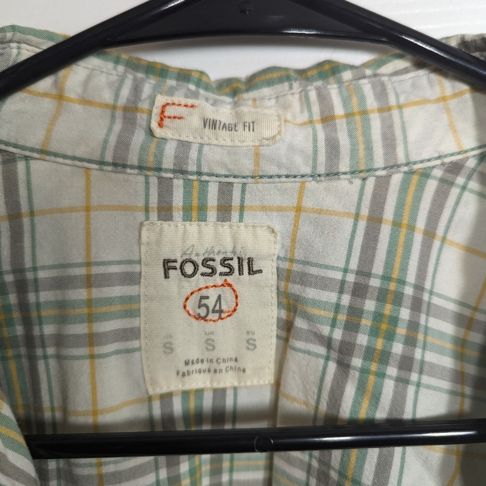 Fossil 54 Pearl Snap Button Down Short Sleeve - image 3